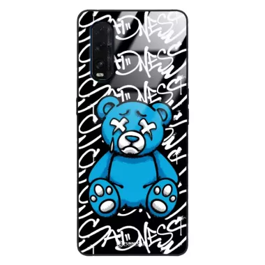 Etui Black Case Glass Rebel Zone do OPPO FIND X2  Miś Streetwear ST_RZC104