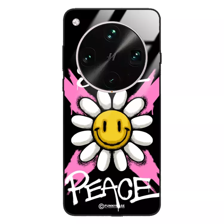 Etui Black Case Glass Rebel Zone do OPPO FIND X8 ULTRA 5G Kwiat Peace ST_RZC105