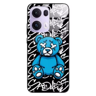 Etui Black Case Glass Rebel Zone do OPPO RENO 13 PRO 5G Miś Streetwear ST_RZC104