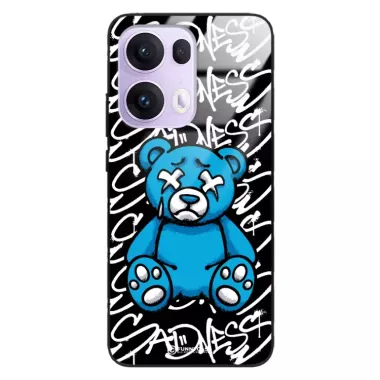 Etui Black Case Glass Rebel Zone do OPPO RENO 13 PRO 5G Miś Streetwear ST_RZC104