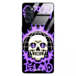 Etui Black Case Glass Rebel Zone do OPPO RENO 4 PRO  Spooky Island ST_RZC103