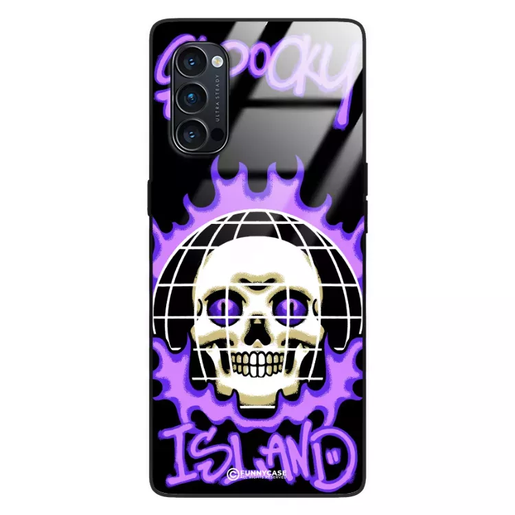 Etui Black Case Glass Rebel Zone do OPPO RENO 4 PRO  Spooky Island ST_RZC103