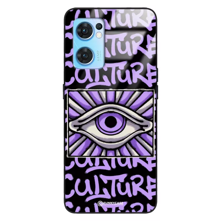 Etui Black Case Glass Rebel Zone do OPPO RENO 7 SE 5G Kultura Steet Art. ST_RZC109
