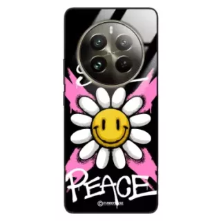 Etui Black Case Glass Rebel Zone do REALME 12 PRO PLUS Kwiat Peace ST_RZC105