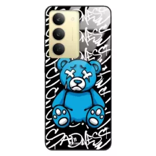 Etui Black Case Glass Rebel Zone do REALME V60 PRO Miś Streetwear ST_RZC104