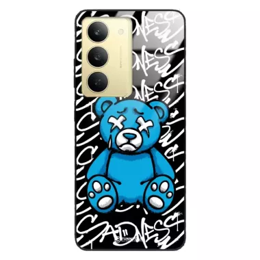 Etui Black Case Glass Rebel Zone do REALME V60 PRO Miś Streetwear ST_RZC104