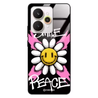 Etui Black Case Glass Rebel Zone do REALME 15 5G Kwiat Peace ST_RZC105