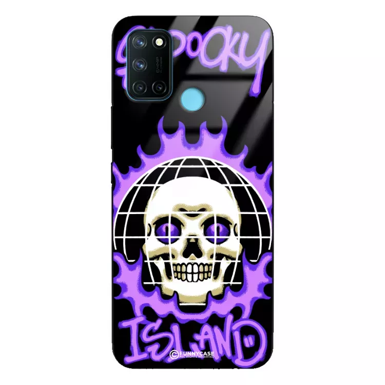 Etui Black Case Glass Rebel Zone do REALME 7i Spooky Island ST_RZC103