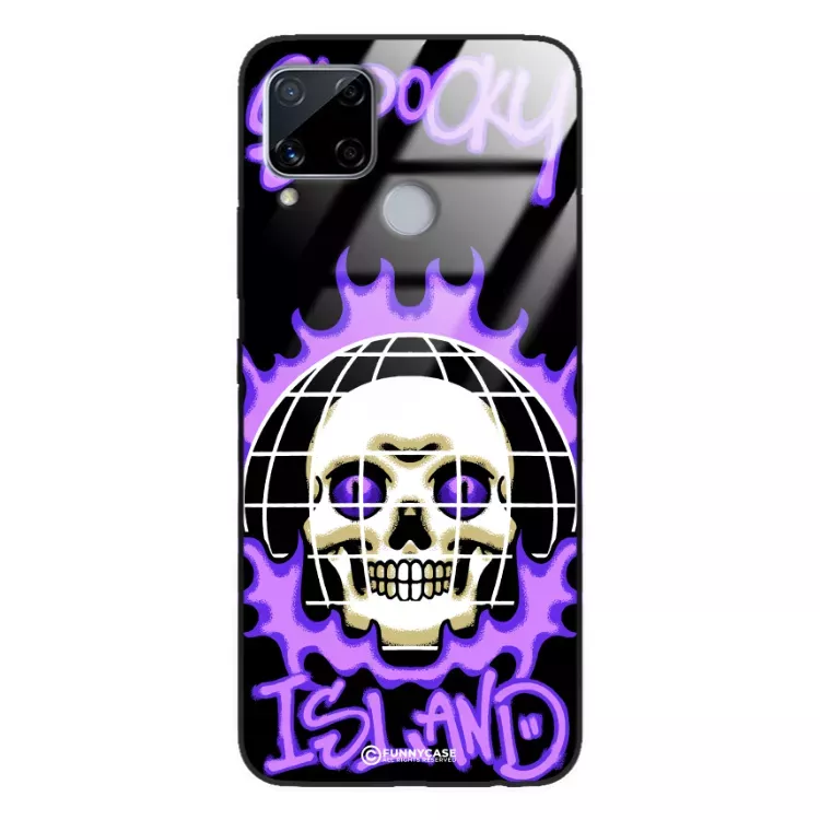 Etui Black Case Glass Rebel Zone do REALME C15 Spooky Island ST_RZC103