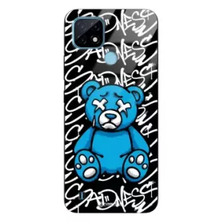 Etui Black Case Glass Rebel Zone do REALME C21 Miś Streetwear ST_RZC104