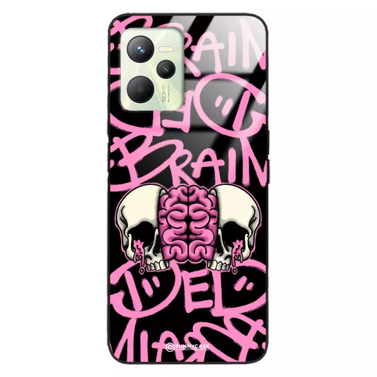 Etui Black Case Glass Rebel Zone do REALME C35 Cherry Bomb ST_RZC119