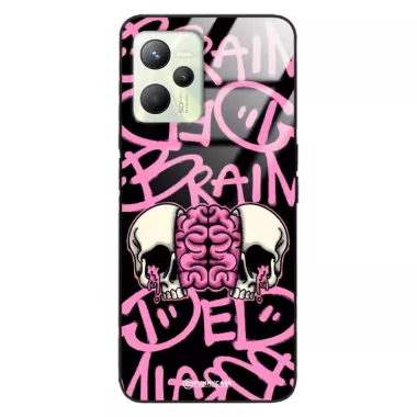 Etui Black Case Glass Rebel Zone do REALME C35 Cherry Bomb ST_RZC119