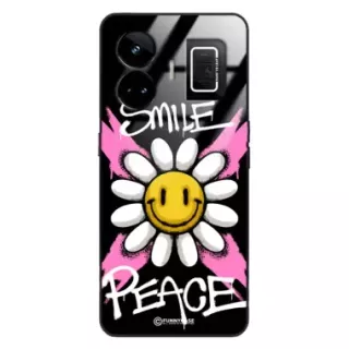 Etui Black Case Glass Rebel Zone do REALME GT NEO 5 Kwiat Peace ST_RZC105