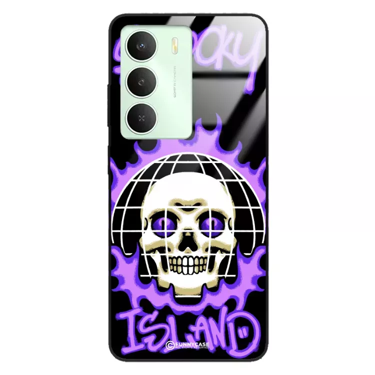 Etui Black Case Glass Rebel Zone do REALME V70S 5G Spooky Island ST_RZC103
