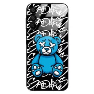 Etui Black Case Glass Rebel Zone do SAMSUNG A15 4G Miś Streetwear ST_RZC104