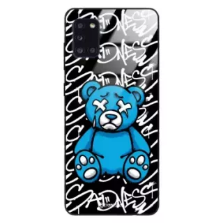 Etui Black Case Glass Rebel Zone do SAMSUNG A31 Miś Streetwear ST_RZC104