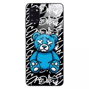Etui Black Case Glass Rebel Zone do SAMSUNG A31 Miś Streetwear ST_RZC104