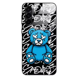 Etui Black Case Glass Rebel Zone do SAMSUNG A56 Miś Streetwear ST_RZC104