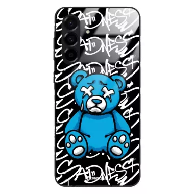 Etui Black Case Glass Rebel Zone do SAMSUNG A56 Miś Streetwear ST_RZC104