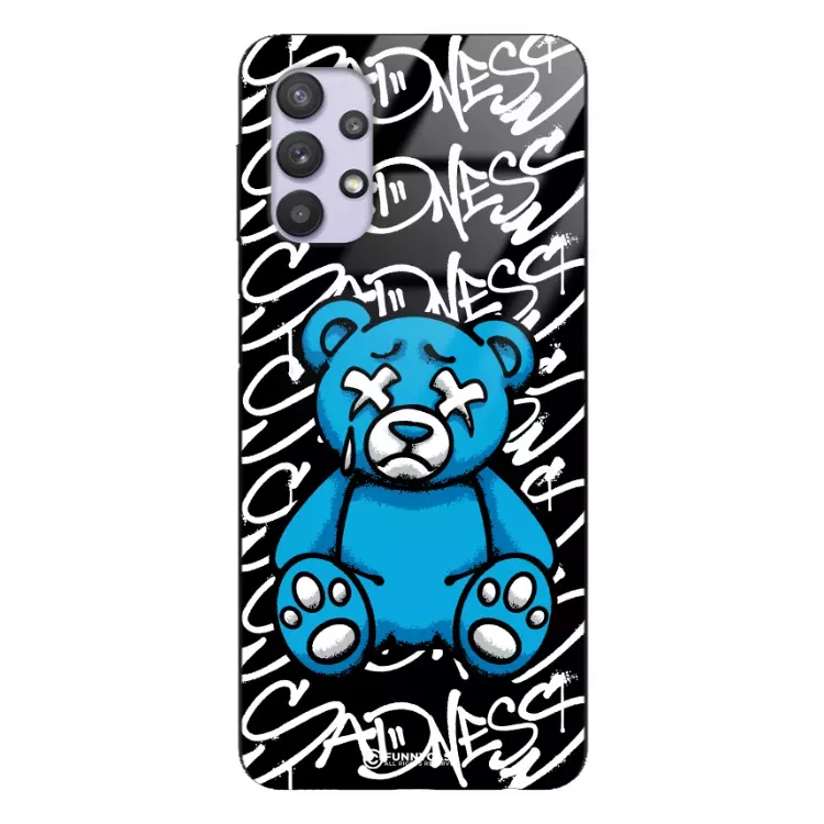 Etui Black Case Glass Rebel Zone do SAMSUNG M32 5G Miś Streetwear ST_RZC104