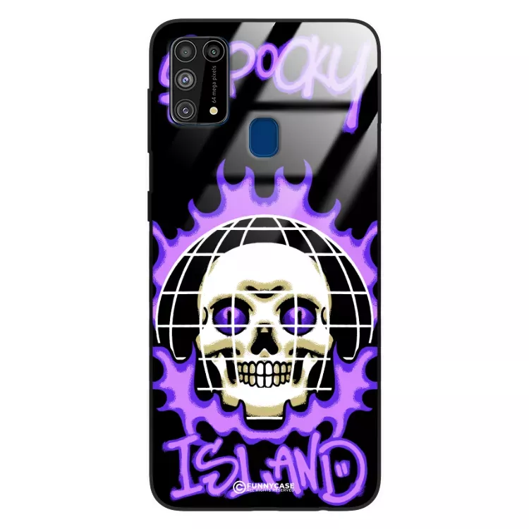 Etui Black Case Glass Rebel Zone do SAMSUNG M31 Spooky Island ST_RZC103