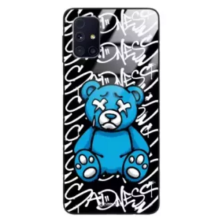 Etui Black Case Glass Rebel Zone do SAMSUNG M31S Miś Streetwear ST_RZC104