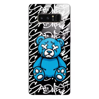 Etui Black Case Glass Rebel Zone do SAMSUNG NOTE 8 Miś Streetwear ST_RZC104