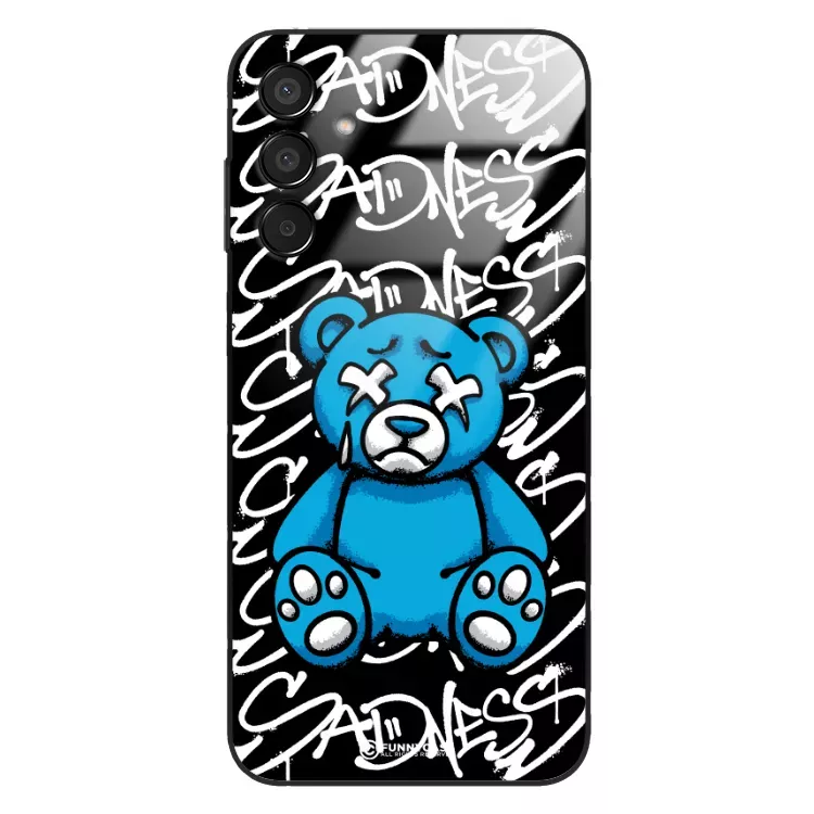 Etui Black Case Glass Rebel Zone do SAMSUNG F15 5G Miś Streetwear ST_RZC104