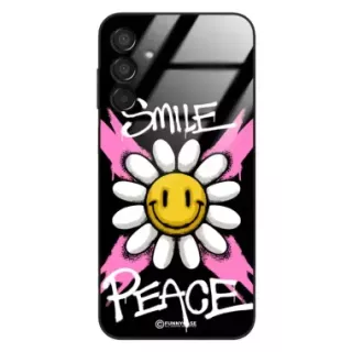 Etui Black Case Glass Rebel Zone do SAMSUNG M15 5G Kwiat Peace ST_RZC105