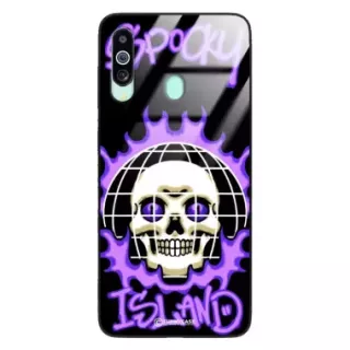 Etui Black Case Glass Rebel Zone do SAMSUNG M40 Spooky Island ST_RZC103