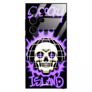 Etui Black Case Glass Rebel Zone do SAMSUNG S24 ULTRA Spooky Island ST_RZC103