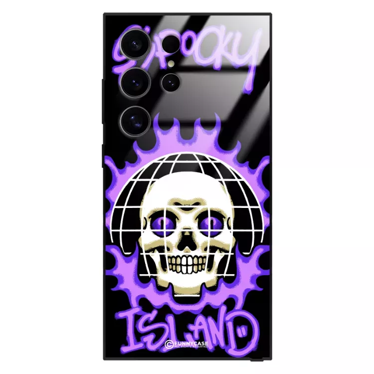 Etui Black Case Glass Rebel Zone do SAMSUNG S24 ULTRA Spooky Island ST_RZC103