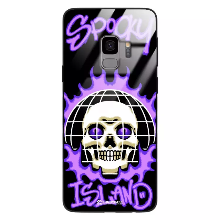Etui Black Case Glass Rebel Zone do SAMSUNG S9 Spooky Island ST_RZC103