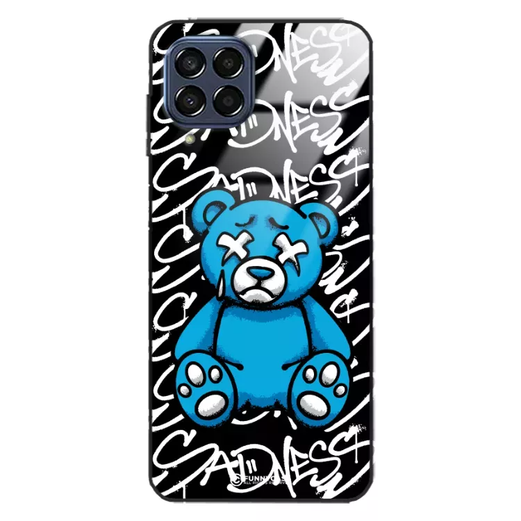 Etui Black Case Glass Rebel Zone do SAMSUNG M53 5G Miś Streetwear ST_RZC104