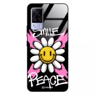 Etui Black Case Glass Rebel Zone do VIVO S9E Kwiat Peace ST_RZC105