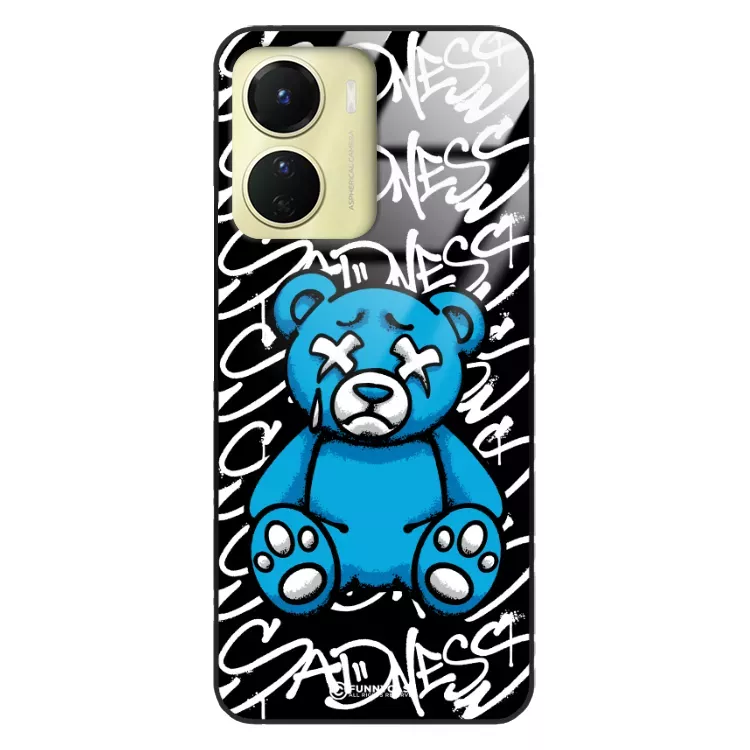 Etui Black Case Glass Rebel Zone do VIVO Y16 Miś Streetwear ST_RZC104