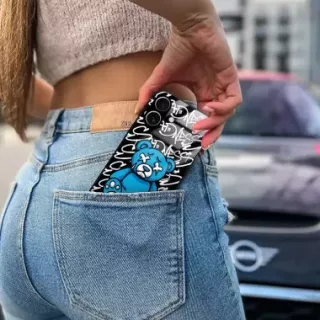 Etui Black Case Glass Rebel Zone do VIVO Y16 Miś Streetwear ST_RZC104