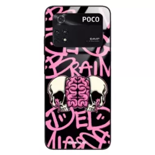 Etui Black Case Glass Rebel Zone do XIAOMI POCO M4 PRO 4G Cherry Bomb ST_RZC119