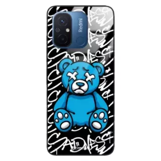 Etui Black Case Glass Rebel Zone do XIAOMI REDMI 12C Miś Streetwear ST_RZC104