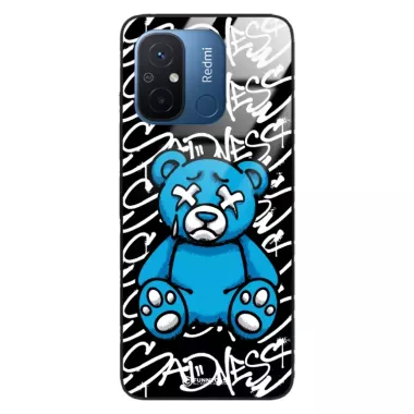 Etui Black Case Glass Rebel Zone do XIAOMI REDMI 12C Miś Streetwear ST_RZC104