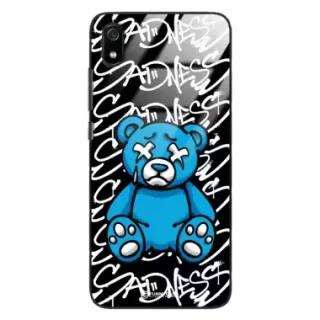 Etui Black Case Glass Rebel Zone do XIAOMI REDMI 7A Miś Streetwear ST_RZC104