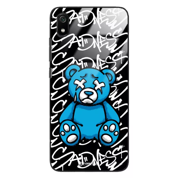 Etui Black Case Glass Rebel Zone do XIAOMI REDMI 7A Miś Streetwear ST_RZC104
