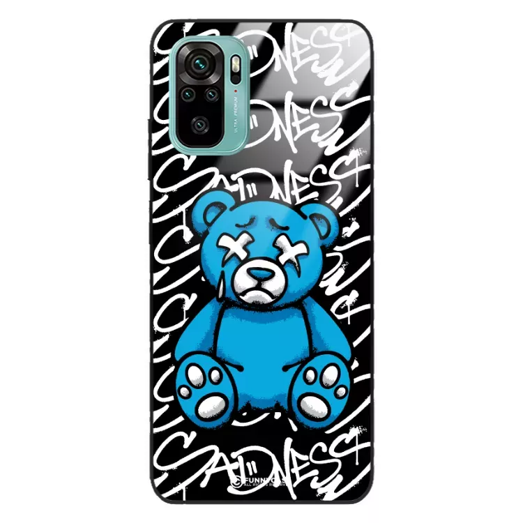 Etui Black Case Glass Rebel Zone do XIAOMI REDMI NOTE 10s Miś Streetwear ST_RZC104