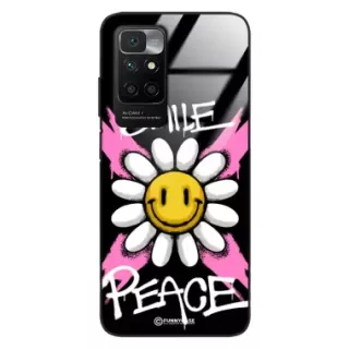 Etui Black Case Glass Rebel Zone do XIAOMI REDMI NOTE 11 Kwiat Peace ST_RZC105
