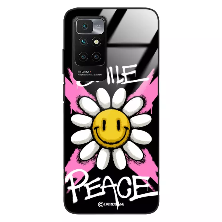 Etui Black Case Glass Rebel Zone do XIAOMI REDMI NOTE 11 Kwiat Peace ST_RZC105