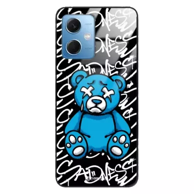 Etui Black Case Glass Rebel Zone do XIAOMI REDMI NOTE 12 5G Miś Streetwear ST_RZC104