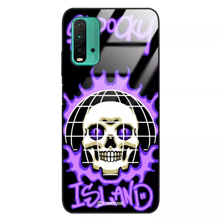 Etui Black Case Glass Rebel Zone do XIAOMI REDMI NOTE 9 4G Spooky Island ST_RZC103