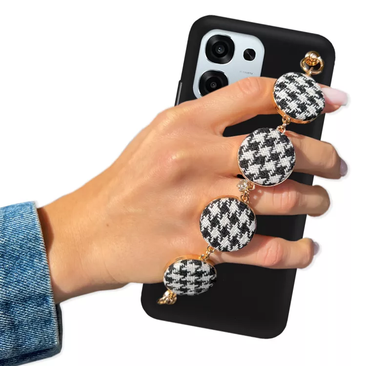 MATOWE ETUI DO OPPO A6 PRO Z ŁAŃCUSZKIEM BLINK 29 CZARNY