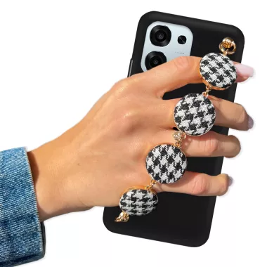 MATOWE ETUI DO OPPO A6 PRO Z ŁAŃCUSZKIEM BLINK 29 CZARNY