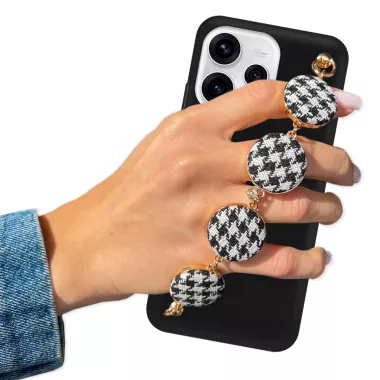 MATOWE ETUI DO OPPO RENO 15 PRO 5G Z ŁAŃCUSZKIEM BLINK 29 CZARNY